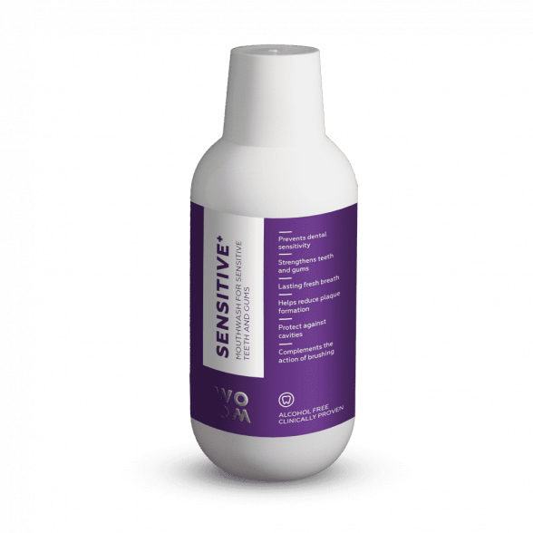 SENSITIVE<sup>+</sup><br> <strong>Mouthwash for Sensitive Teeth and Gums</strong><br><br><br>