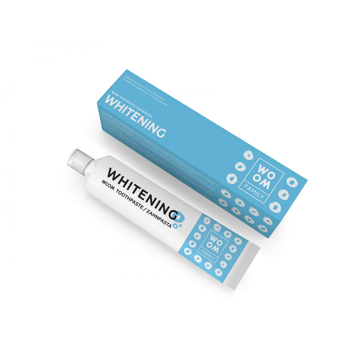 Hambapasta <br> <strong> WOOM FAMILY <br>WHITENING</strong><br><br><br>